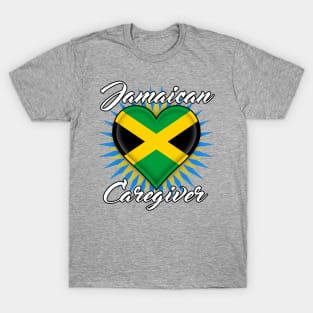 Jamaican Caregiver (white font) T-Shirt